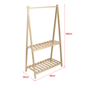 [en.casa] Kledingrek Ledøje grenen houtkleurig - 2 varianten