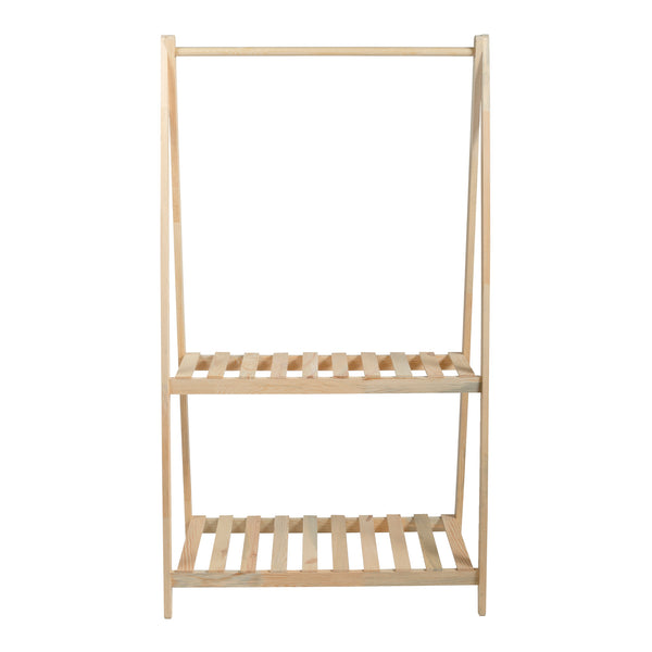[en.casa] Kledingrek Ledøje grenen houtkleurig - 2 varianten