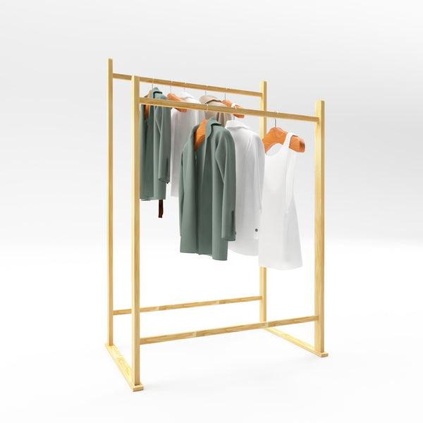 [en.casa] Kledingrek Mariehamn grenen houtkleurig - 2 varianten