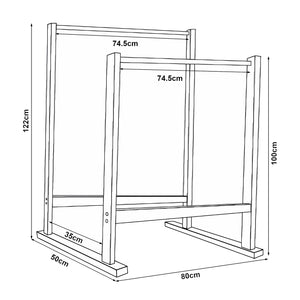 [en.casa] Kledingrek Mariehamn grenen houtkleurig - 2 varianten