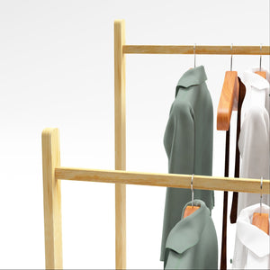 [en.casa] Kledingrek Mariehamn grenen houtkleurig - 2 varianten