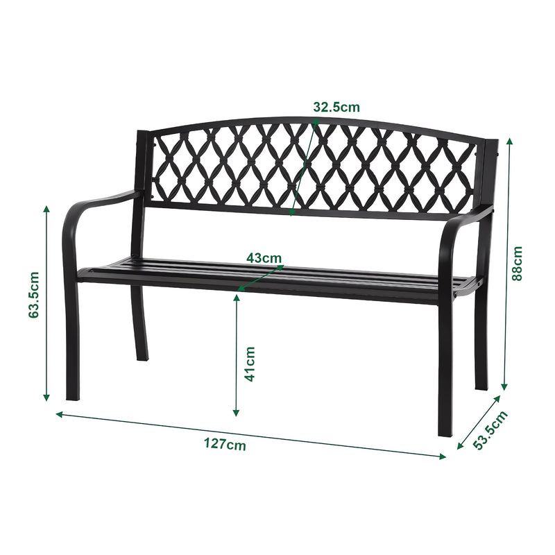 Maatschets Tuinbank Opsasar 127x54x88 cm casa.pro