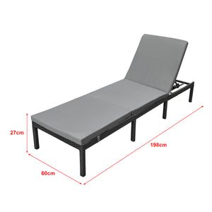 Ligbed Cartes 198x60x27 cm - 3 varianten