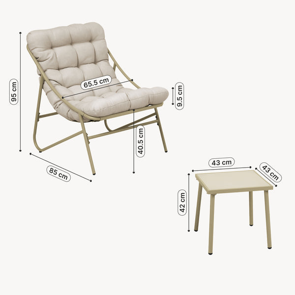 Tuinmeubelset Trölleping 3-delig [en.casa]