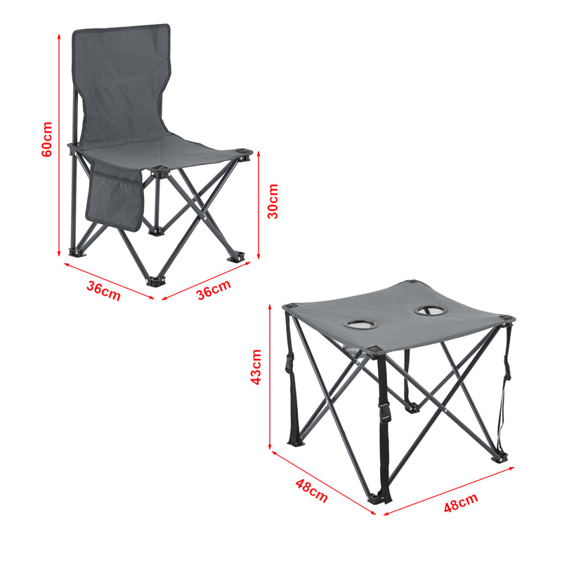 Maatschets Tuinset Banzi 3-delig campingset opvouwbaar casa.pro