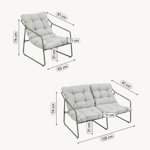 Tuinmeubelset Kivanta 5-delig [en.casa]