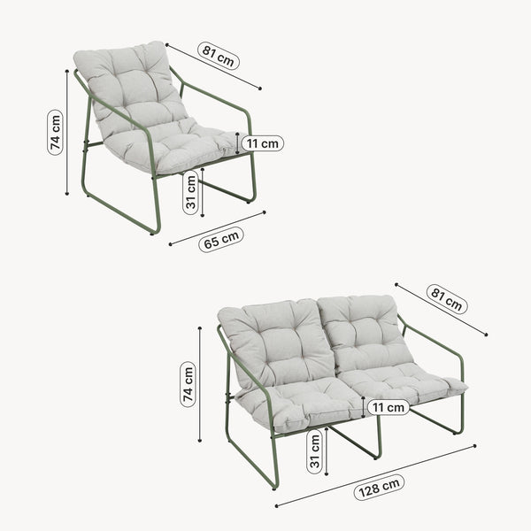 Tuinmeubelset Kivanta 5-delig [en.casa]