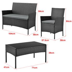 Tuinset 4-delig Prazeres loungeset - 3 varianten