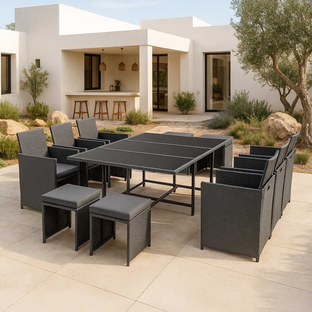 Polyrattan zitgroep Laredo XL div. kleuren [en.casa] - premiumXL