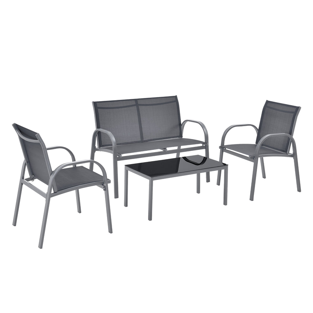 Tuinmeubelen - Set Gagra stoelen met zitbank en tafel div. kleuren en.casa - premiumXL