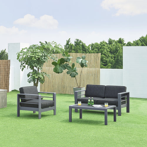 Tuinset Avise 3-delig antraciet en donkergrijs casa.pro