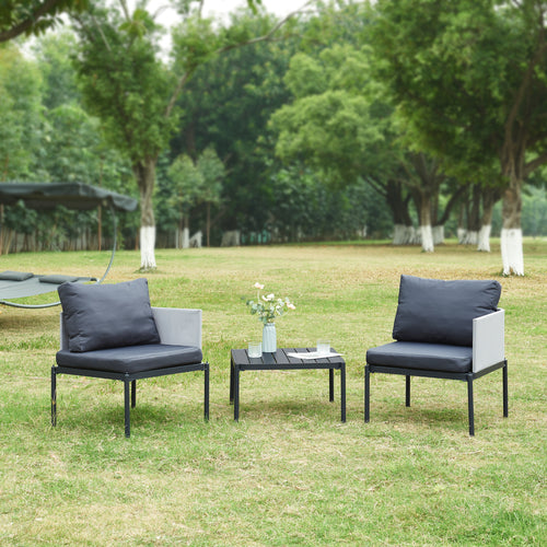 Tuinmeubelset Accettura 3 - dlg. Aluminium Grijs [casa.pro] - premiumXL