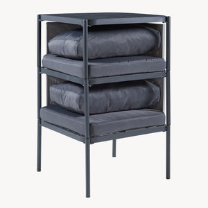 Tuinset Accettura 3-delig tuintafel met 2 tuinstoelen grijs casa.pro