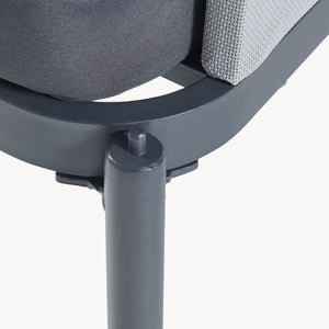 Tuinset Accettura 3-delig tuintafel met 2 tuinstoelen grijs casa.pro
