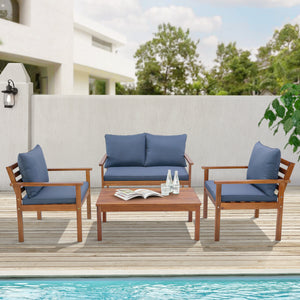 Tuinmeubelset Brittoli 4 - dlg. Acaciahout FSC® - gecertificeerd [en.casa] - premiumXL