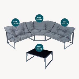 Loungeset Karg tuinset met kussens casa.pro