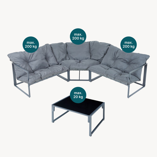 Loungeset Karg tuinset met kussens casa.pro