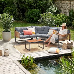 Loungeset Karg tuinset met kussens casa.pro