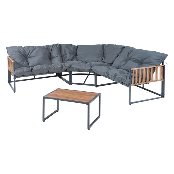 Loungeset Karg tuinset met kussens casa.pro