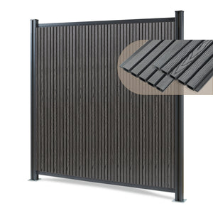 NEU.HOLZ WPC schutting Grassano - uitbreidingsset