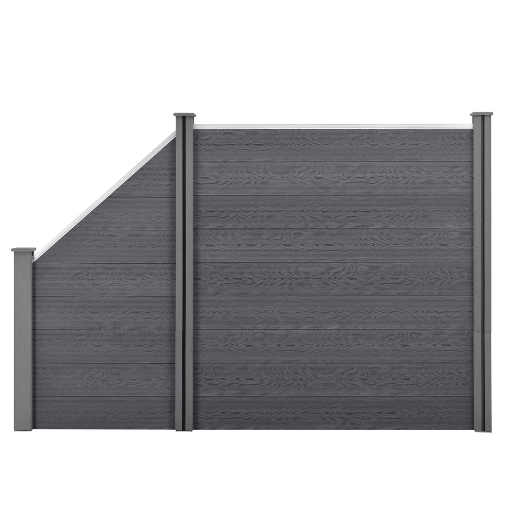 WPC tuinhek met schuin element [neu.holz] - premiumXL
