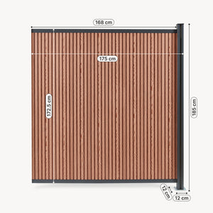 NEU.HOLZ WPC schutting Grassano - uitbreidingsset