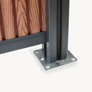 NEU.HOLZ WPC schutting Grassano - uitbreidingsset