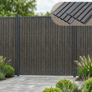 NEU.HOLZ WPC schutting Grassano - uitbreidingsset