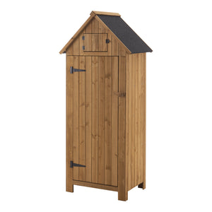 [en.casa] Tuinkast tuinschuur 77x54x179 cm houtkleurig