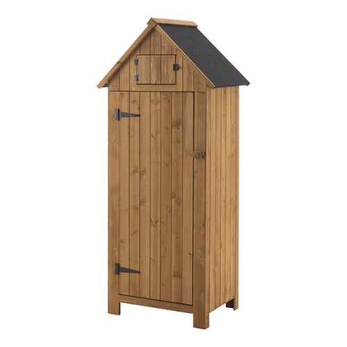 [en.casa] Tuinkast tuinschuur 77x54x179 cm houtkleurig