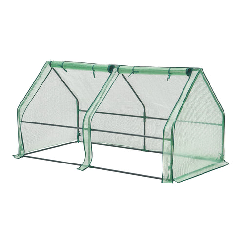 Mini Kweekkas Nissewaard 180x90x90cm Rasternet Groen [en.casa] - premiumXL