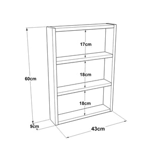 [en.casa] Keukenrek Lappajärvi 60x43x9 cm - 3 varianten