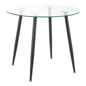 [en.casa] Glazen tafel Humppila rond - 4 varianten