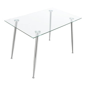 [en.casa] Glazen tafel Hyrynsalmi 75x110x70 cm - 2 varianten