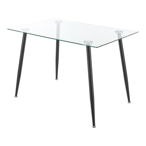 [en.casa] Glazen tafel Hyrynsalmi 75x110x70 cm - 2 varianten