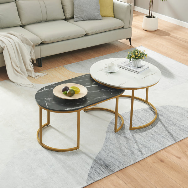 Salontafelset Oppeerg 2-delig bijzettafelset [en.casa]