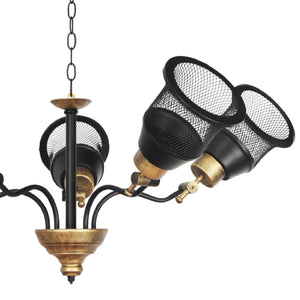 lux.pro Hanglamp Langport E27 zwart en goudkleurig - 2 varianten