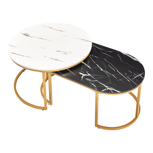 Salontafelset Oppeerg 2-delig bijzettafelset [en.casa]