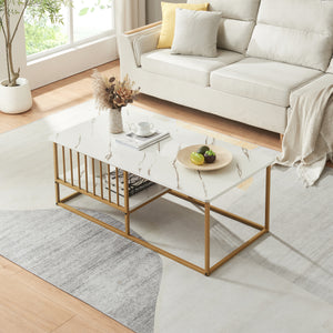 Salontafel Raukurg met opbergvak MDF 120x60x44 cm [en.casa]