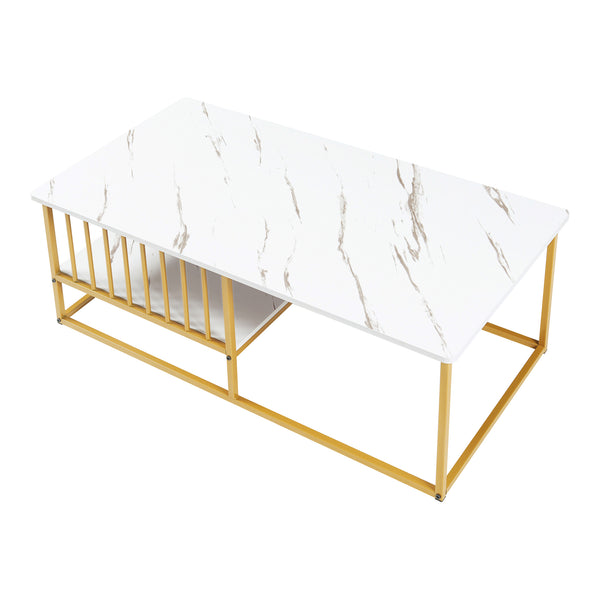 Salontafel Raukurg met opbergvak MDF 120x60x44 cm [en.casa]