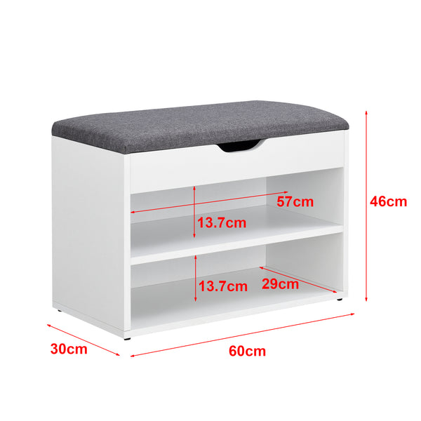 Schoenenkast Gentofte voor 4 paar schoenen 46x60x30 cm - 2 varianten