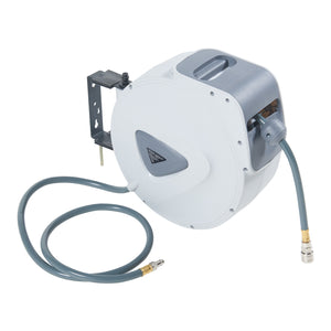 Persluchtslang met haspel Nassau wit en grijs pro.tec