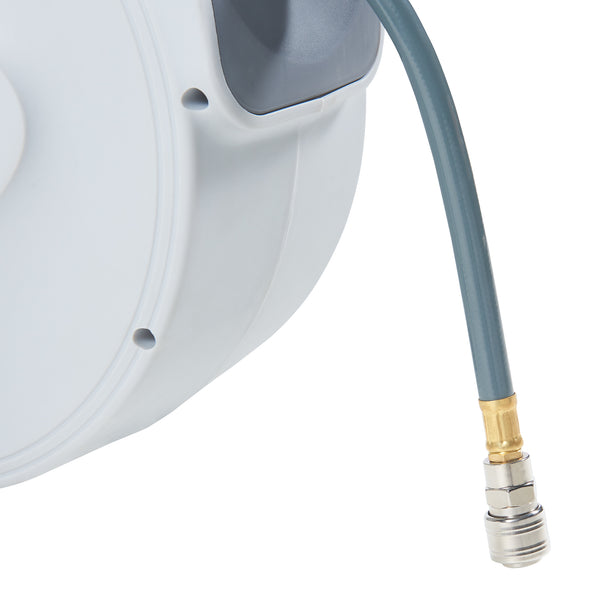 Persluchtslang met haspel Nassau wit en grijs pro.tec