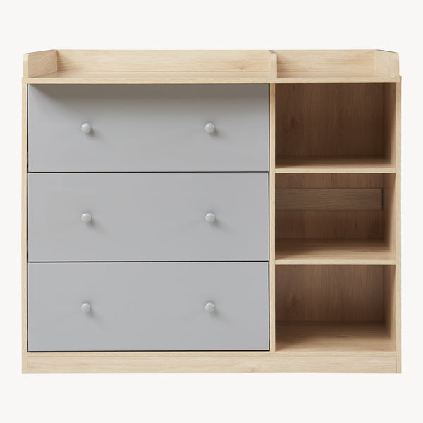Luiercommode Beldinupp 3 lades en 3 open vakken [en.casa]