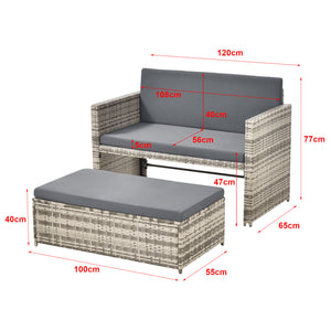 Tuinset Segovia 2-delig tuintafel en tuinbank - 2 varianten