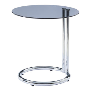 Bijzettafel Ylivieska rond met glasplaat 46x45 cm [en.casa]