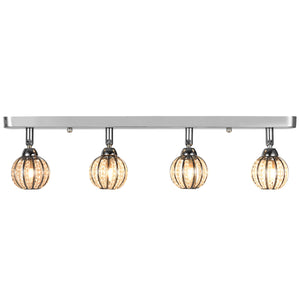 Plafondlamp Futura kristallen bollen 50x9x16 cm chroom 4xG9