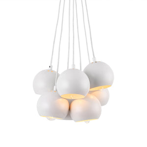 Design hanglamp Malta 7xE14 metaal wit