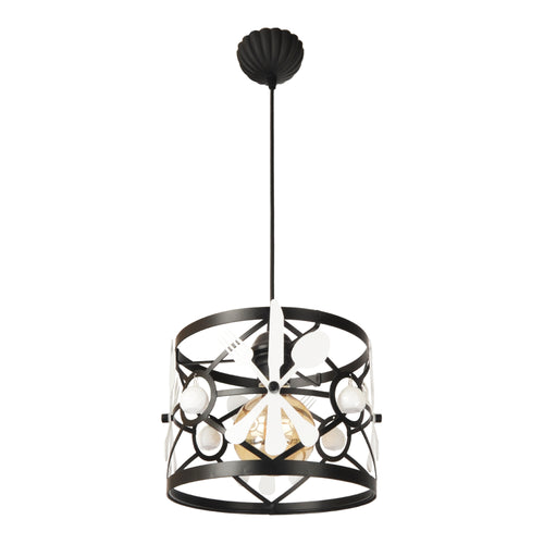 [lux.pro] Hanglamp Patchway zwart en wit E27