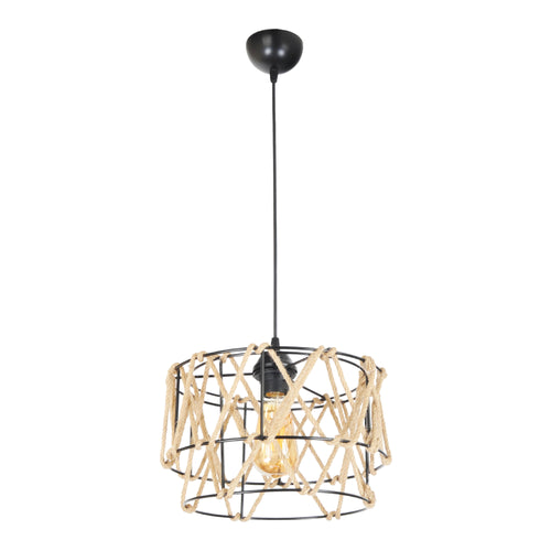 [lux.pro] Hanglamp Maryport zwart E27